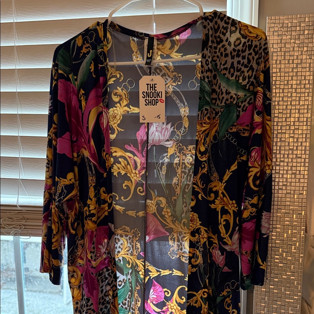 Colorful Floral and Animal Print Kimono